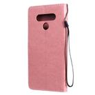 For LG Stylo 6 Tree & Cat Embossed Pattern Horizontal Flip Leather Case with Holder & Card Slots & Wallet & Lanyard(Pink) - 3