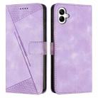 For Samsung Galaxy A06 4G Dream Triangle Leather Phone Case with Long  Lanyard(Purple) - 1