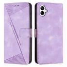 For Samsung Galaxy A07 4G Dream Triangle Leather Phone Case with Lanyard(Purple) - 1