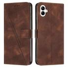 For Samsung Galaxy A07 4G Dream Triangle Leather Phone Case with Lanyard(Brown) - 1
