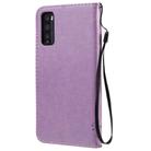 For Huawei Enjoy Z 5G Tree & Cat Embossed Pattern Horizontal Flip Leather Case with Holder & Card Slots & Wallet & Lanyard(Light Purple) - 3