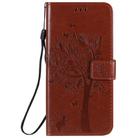 For Huawei Enjoy Z 5G Tree & Cat Embossed Pattern Horizontal Flip Leather Case with Holder & Card Slots & Wallet & Lanyard(Coffee) - 2