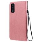 For Huawei Enjoy Z 5G Tree & Cat Embossed Pattern Horizontal Flip Leather Case with Holder & Card Slots & Wallet & Lanyard(Pink) - 3