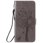 For Huawei Enjoy Z 5G Tree & Cat Embossed Pattern Horizontal Flip Leather Case with Holder & Card Slots & Wallet & Lanyard(Gray) - 2