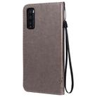 For Huawei Enjoy Z 5G Tree & Cat Embossed Pattern Horizontal Flip Leather Case with Holder & Card Slots & Wallet & Lanyard(Gray) - 3