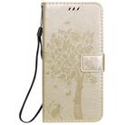 For Huawei Enjoy Z 5G Tree & Cat Embossed Pattern Horizontal Flip Leather Case with Holder & Card Slots & Wallet & Lanyard(Gold) - 2