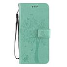 For Huawei Honor X10 5G Tree & Cat Embossed Pattern Horizontal Flip Leather Case with Holder & Card Slots & Wallet & Lanyard(Green) - 2