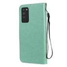 For Huawei Honor X10 5G Tree & Cat Embossed Pattern Horizontal Flip Leather Case with Holder & Card Slots & Wallet & Lanyard(Green) - 3