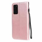 For Huawei Honor X10 5G Tree & Cat Embossed Pattern Horizontal Flip Leather Case with Holder & Card Slots & Wallet & Lanyard(Rose Gold) - 2