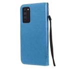 For Huawei Honor X10 5G Tree & Cat Embossed Pattern Horizontal Flip Leather Case with Holder & Card Slots & Wallet & Lanyard(Blue) - 3