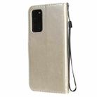 For Huawei Honor X10 5G Tree & Cat Embossed Pattern Horizontal Flip Leather Case with Holder & Card Slots & Wallet & Lanyard(Gold) - 3