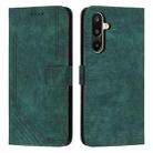 For Samsung Galaxy F16 5G / M16 5G Skin Feel Stripe Pattern Leather Phone Case with Long Lanyard(Green) - 1