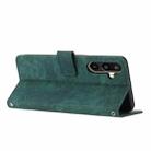 For Samsung Galaxy F16 5G / M16 5G Skin Feel Stripe Pattern Leather Phone Case with Long Lanyard(Green) - 3