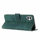 For Samsung Galaxy A06 4G Skin Feel Stripe Pattern Leather Phone Case with Long Lanyard(Green) - 3