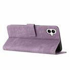For Samsung Galaxy A07 4G Skin Feel Stripe Pattern Leather Phone Case with Lanyard(Purple) - 3