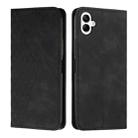 For Samsung Galaxy A06 4G Diamond Splicing Skin Feel Magnetic Leather Phone Case(Black) - 1
