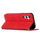 For Samsung Galaxy A56 5G Diamond Splicing Skin Feel Magnetic Leather Phone Case(Red) - 3