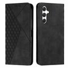 For Samsung Galaxy A56 5G Diamond Splicing Skin Feel Magnetic Leather Phone Case(Black) - 1