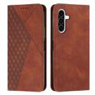 For Samsung Galaxy A36 5G Diamond Splicing Skin Feel Magnetic Leather Phone Case(Brown) - 1