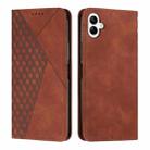 For Samsung Galaxy A07 4G Diamond Splicing Skin Feel Magnetic Leather Phone Case(Brown) - 1