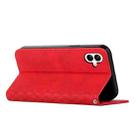 For Samsung Galaxy A07 4G Diamond Splicing Skin Feel Magnetic Leather Phone Case(Red) - 3