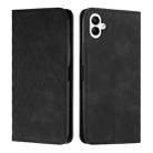 For Samsung Galaxy A07 4G Diamond Splicing Skin Feel Magnetic Leather Phone Case(Black) - 1