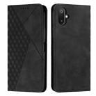 For Samsung Galaxy F06 5G / M06 5G Diamond Splicing Skin Feel Magnetic Leather Phone Case(Black) - 1
