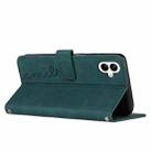 For Samsung Galaxy A07 4G Skin Feel Heart Embossed Leather Phone Case with Long Lanyard(Green) - 3