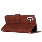 For Samsung Galaxy A07 4G Skin Feel Heart Embossed Leather Phone Case with Long Lanyard(Brown) - 3