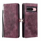 For Google Pixel 9 / 9 Pro Skin Feel Totem Embossed Leather Phone Case(Wine Red) - 3