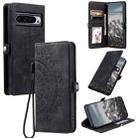 For Google Pixel 9 Pro XL Skin Feel Totem Embossed Leather Phone Case(Black) - 1