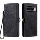 For Google Pixel 9 Pro XL Skin Feel Totem Embossed Leather Phone Case(Black) - 3