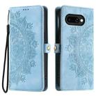 For Google Pixel 9a Skin Feel Totem Embossed Leather Phone Case(Blue) - 1