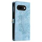 For Google Pixel 9a Skin Feel Totem Embossed Leather Phone Case(Blue) - 3