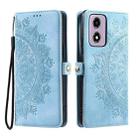 For Motorola Moto G24 / G04 Skin Feel Totem Embossed Leather Phone Case(Blue) - 2