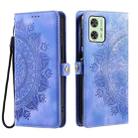 For Motorola Moto G54 Skin Feel Totem Embossed Leather Phone Case(Purple) - 2