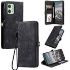 For Motorola Moto G54 Skin Feel Totem Embossed Leather Phone Case(Black) - 1