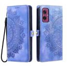 For Motorola Moto G55 Skin Feel Totem Embossed Leather Phone Case(Purple) - 2