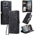 For Motorola Edge 50 Neo Skin Feel Totem Embossed Leather Phone Case(Black) - 1