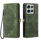 For Motorola Moto G75 5G Skin Feel Totem Embossed Leather Phone Case(Deep Green) - 2