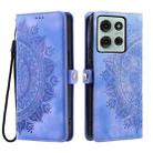 For Motorola Moto G75 5G Skin Feel Totem Embossed Leather Phone Case(Purple) - 2