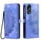 For OPPO A58 4G Skin Feel Totem Embossed Leather Phone Case(Purple) - 3