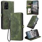 For Honor 200 Lite Global Skin Feel Totem Embossed Leather Phone Case(Deep Green) - 1