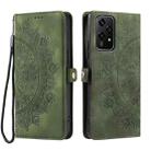 For Honor 200 Lite Global Skin Feel Totem Embossed Leather Phone Case(Deep Green) - 3