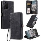 For Honor 200 Lite Global Skin Feel Totem Embossed Leather Phone Case(Black) - 1