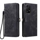 For Honor 200 Lite Global Skin Feel Totem Embossed Leather Phone Case(Black) - 3