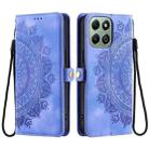 For Honor X6b / X6a Skin Feel Totem Embossed Leather Phone Case(Purple) - 1