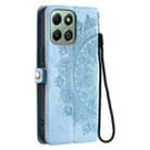 For Honor X6b / X6a Skin Feel Totem Embossed Leather Phone Case(Blue) - 3