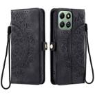 For Honor X6b / X6a Skin Feel Totem Embossed Leather Phone Case(Black) - 1