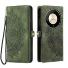 For Honor X9b Skin Feel Totem Embossed Leather Phone Case(Deep Green) - 3